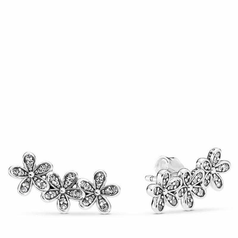 Pandora Dazzling Daisies Stud Earrings Outlet NZ, Sterling Silver (681925-BOE)